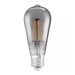 Ledvance Smart+ Wifi E27 Edison Classic Filament Smoky 6W 540lm - 825 Zeer Warm Wit | Dimbaar - Vervangt 50W