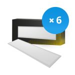 Voordeelpak 6x Bright Choice LED Paneel Backlit 36W 3240lm - 840 Koel Wit | 120x30cm - UGR <22