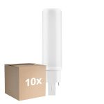 Voordeelpak 10x Ledvance Dulux-D LED 6W - 840 Koel Wit | 4-Pin - Vervangt 13W
