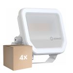 Voordeelpak 4x Ledvance LED Breedstraler Aluminium Wit 17W 2200lm 100D - 830 Warm Wit | IP66 - Symmetrisch