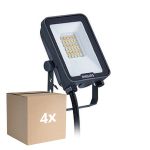 Voordeelpak 4x Philips LED Breedstraler Ledinaire BVP167 10W 1200lm 110D - 830-840-865 CCT | IP65 - Symmetrisch