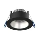 Noxion LED Spot Ares Diep ring Zwart 6W 540lm 927-940 3CCT - met Binnenring Zilver | Zaagmaat 68mm