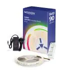 Noxion LED Strip Naga 5 Meter Complete Set - Smart Wifi - 24V - 90LEDs/m - 12W/m - RGBW - 930-965 Afstembaar Wit | 12mm - IP20 - Beste Kleurweergave - SMD2835+SMD5050