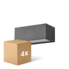 Voordeelpak 4x D'Lite Wandlamp Bello Zwart Up & Down 12W 850lm - 830 Warm Wit| IP54