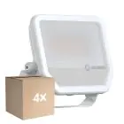 Voordeelpak 4x Ledvance LED Breedstraler Aluminium Wit 41W 5500lm 100D - 830 Warm Wit | IP66 - Symmetrisch