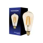 Noxion Lucent LED E27 Edison Filament Amber 7.2W 630lm -  822 Zeer Warm Wit | Dimbaar - Vervangt 50W